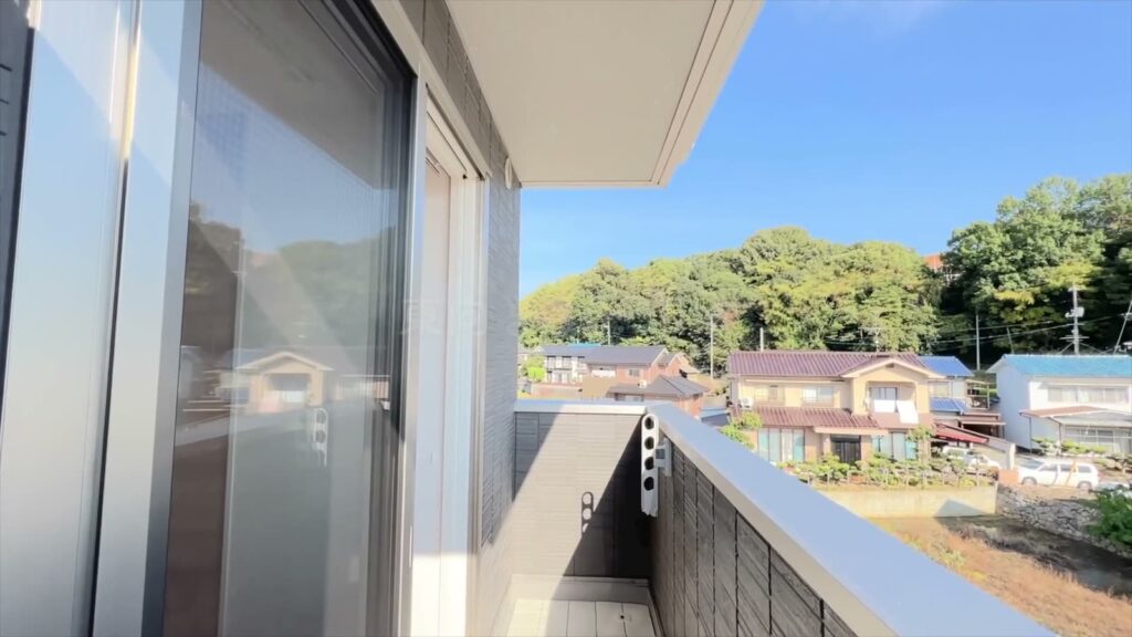 福山市の1LDK 1LDKのバルコニー