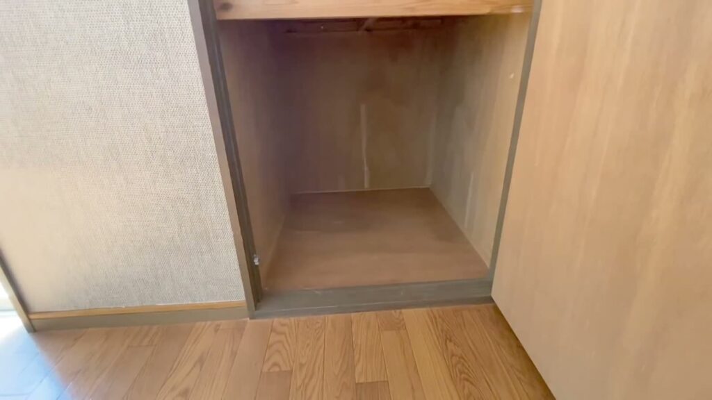 ロフト付き1K 1Kの収納の入口