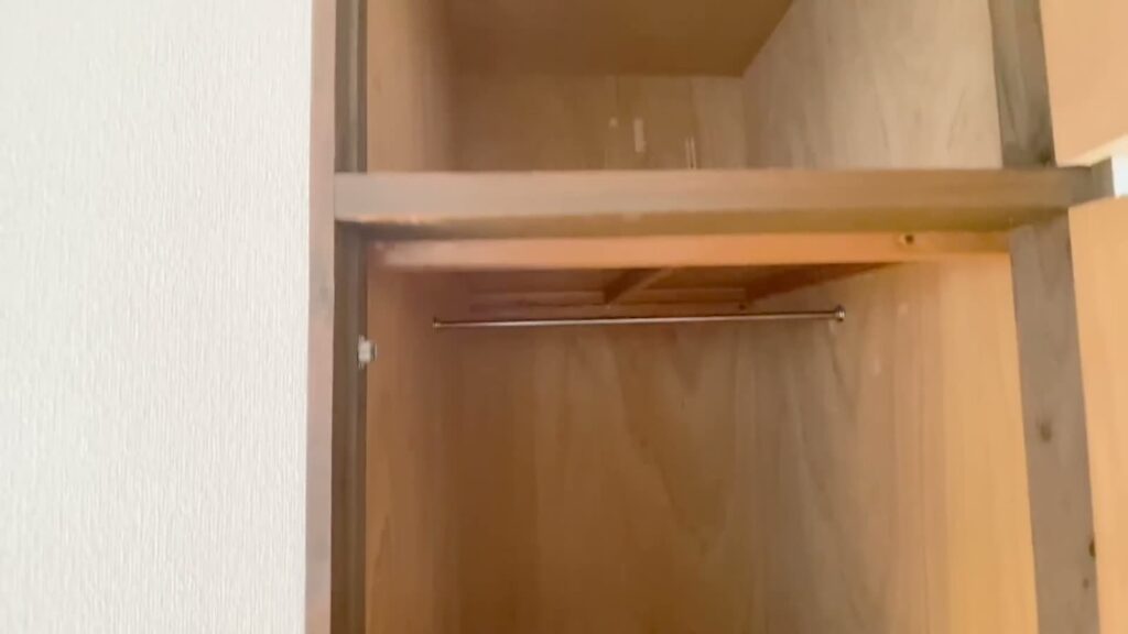 ロフト付き1K 1Kの収納の棚