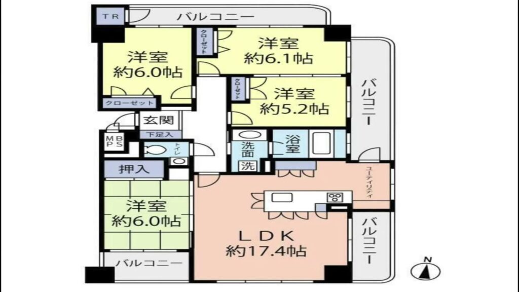 FARNEST 4LDKの間取り図