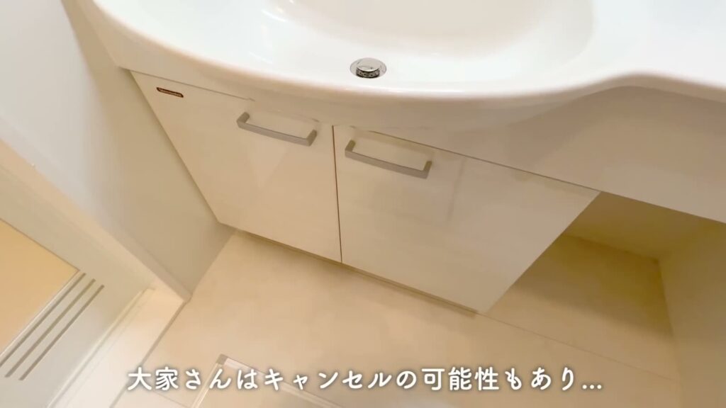 グランシエル下見 1LDKの洗面台の下