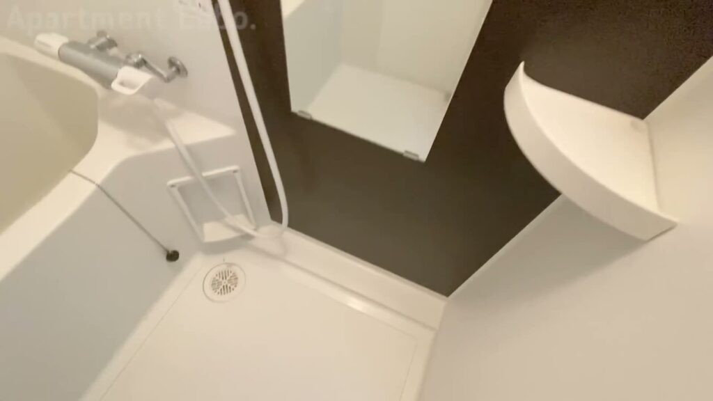 福岡県の1K 1Kの浴室のコーナー棚