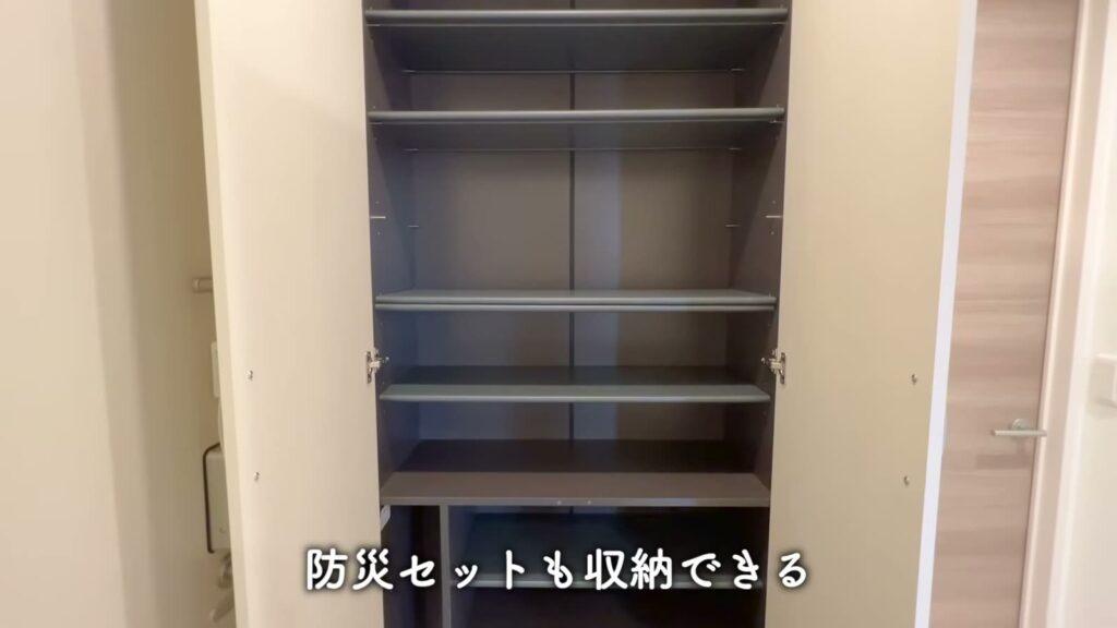 1LDKの防災セットの収納