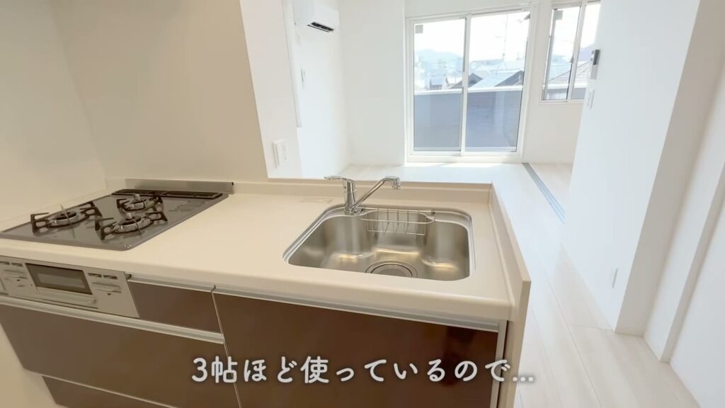 佐伯区の1LDK 1LDKのシンクとコンロ
