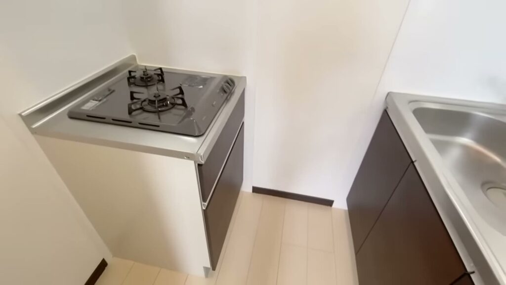 福岡県のロフト付き1LDK 1LDKのガスコンロ