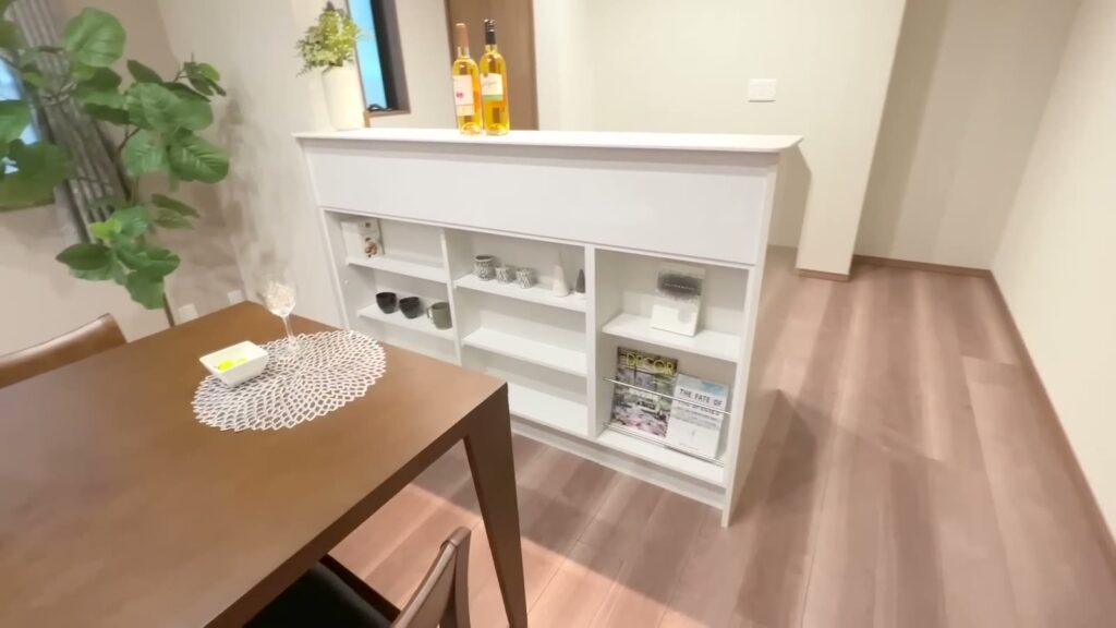 京都府宇治市の戸建て 4LDK+ロフトのカウンター収納