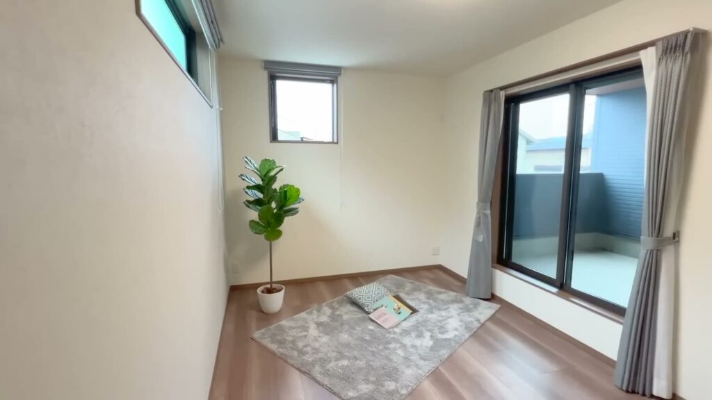 京都府宇治市の戸建て 4LDK+ロフトのバルコニー側
