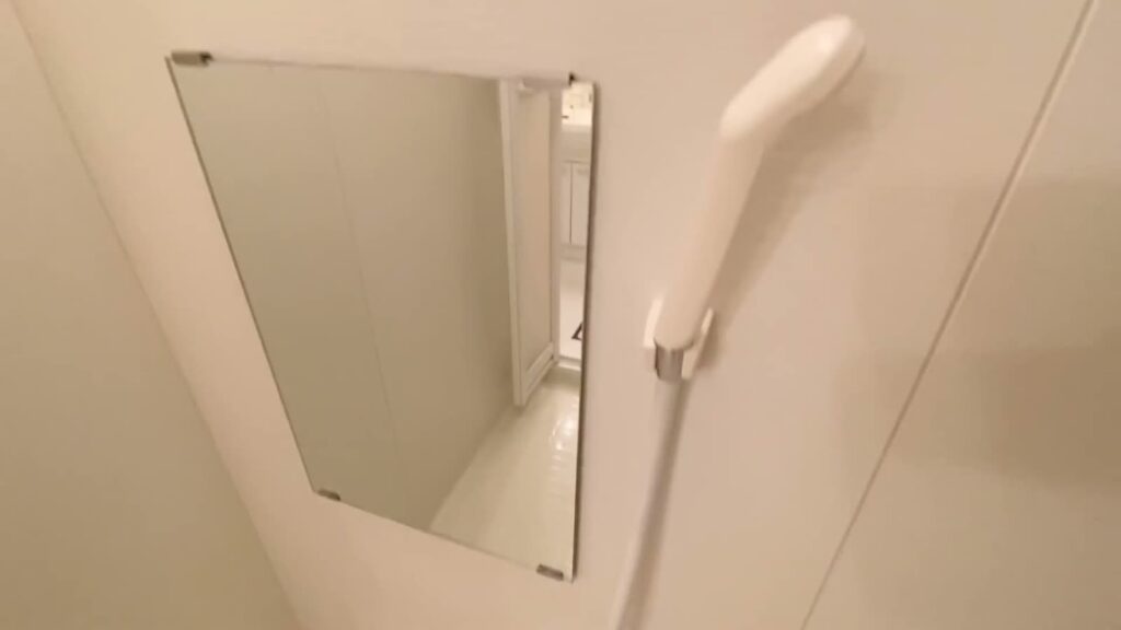 1Kの鏡とシャワー