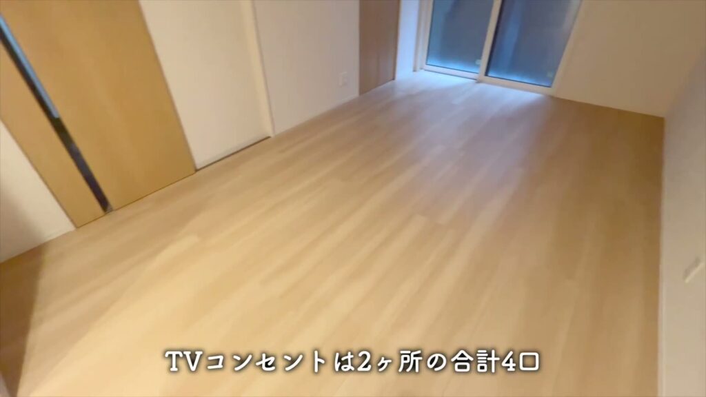 広島市南区段原の1R 1Rの洋室の奥