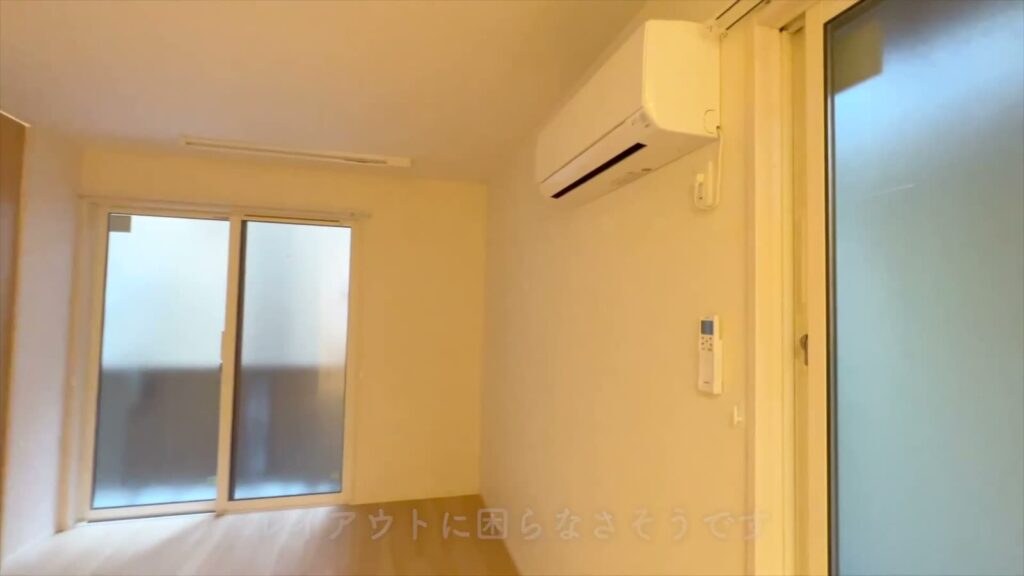 広島市南区段原の1R 1Rのエアコン