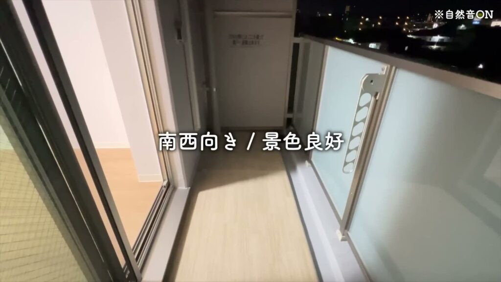 1LDKのバルコニー