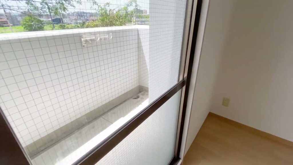 広島市の1R 1Rのバルコニー