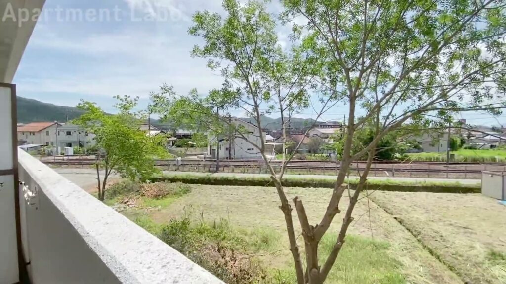 広島市の1R 1Rのバルコニーからの眺め
