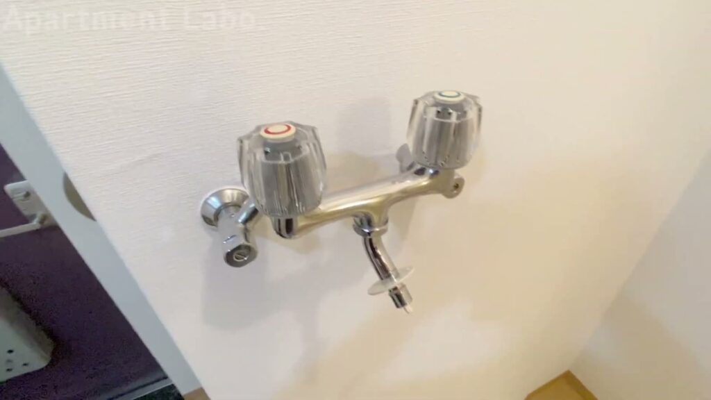 広島市の1R 1Rの洗濯機用の蛇口