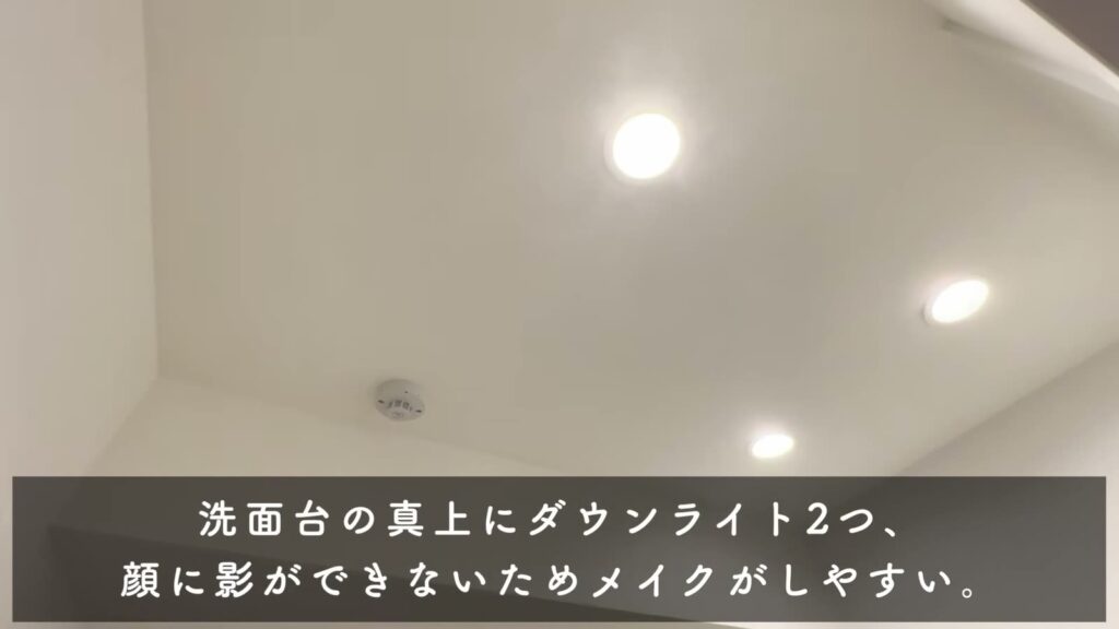 1LDKのダウンライト