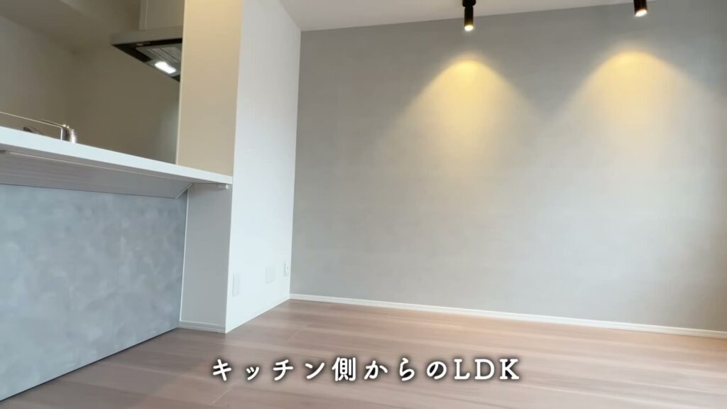 1LDKの壁のスポットライト