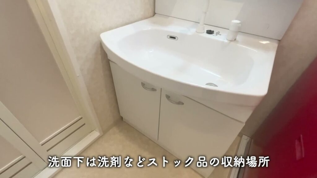 Luxe 三国駅前 1DKの洗面台の下