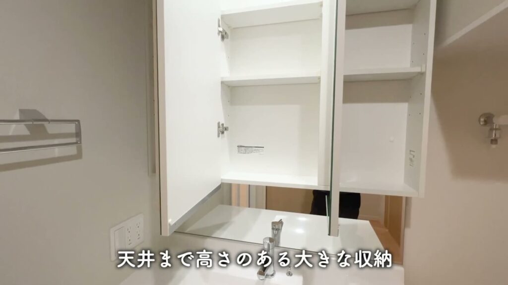 1LDKの鏡裏の収納