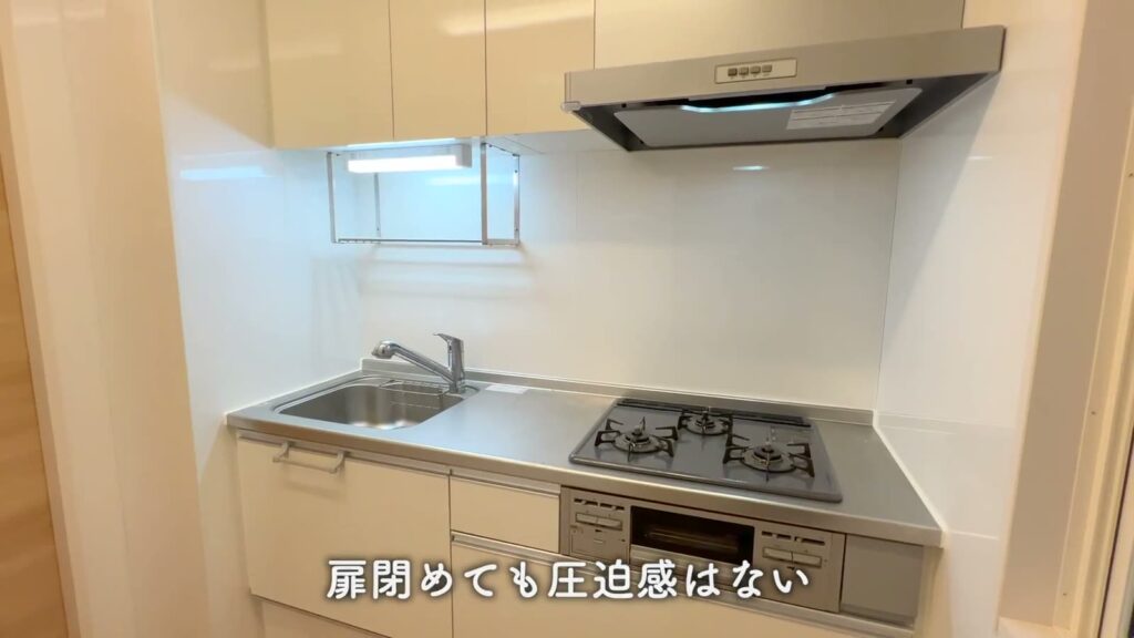 東広島市西条栄町の1LDK 1LDKのコンロとシンク