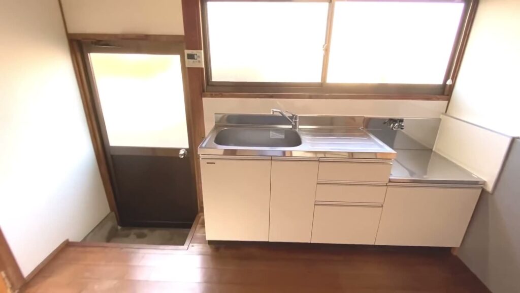 広島県の平屋 3Kのシンクまわり