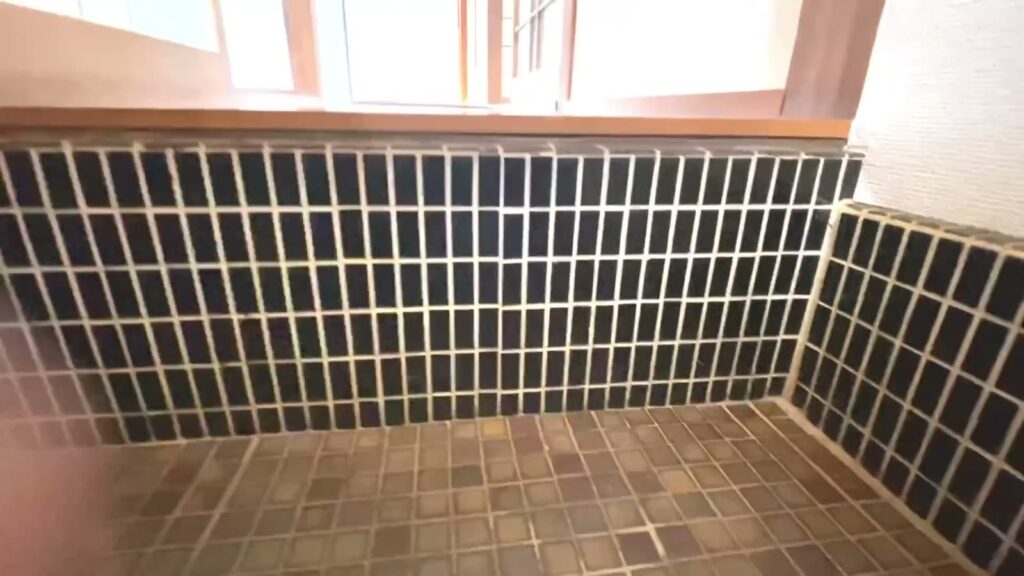 広島県の平屋 3Kのタイルの玄関