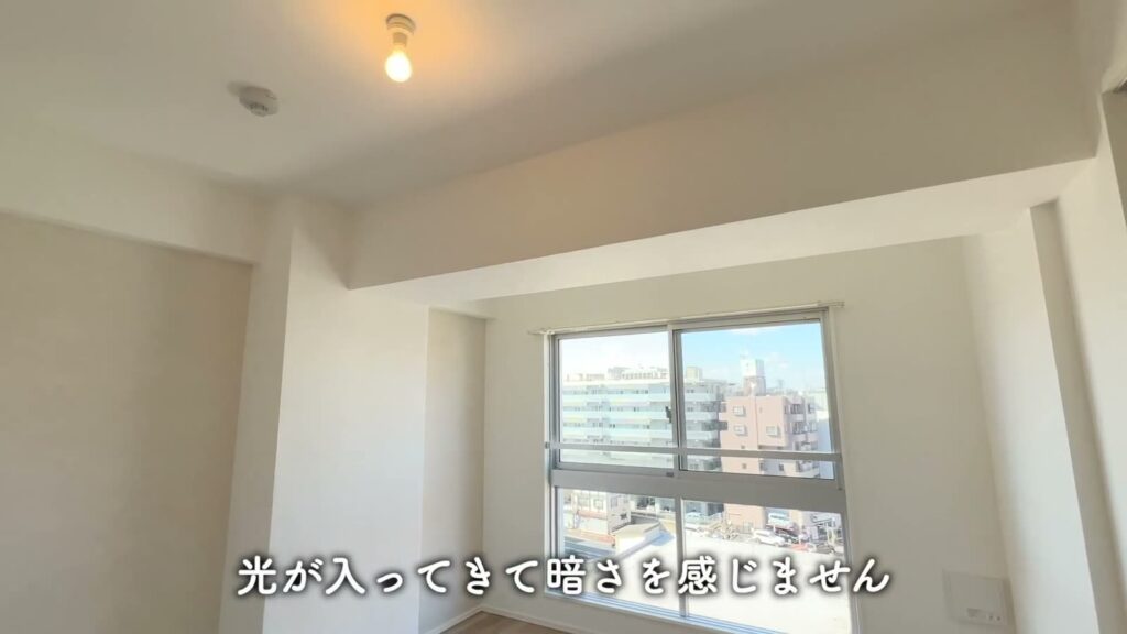 ミリアビタNo.39 1LDKの窓と照明