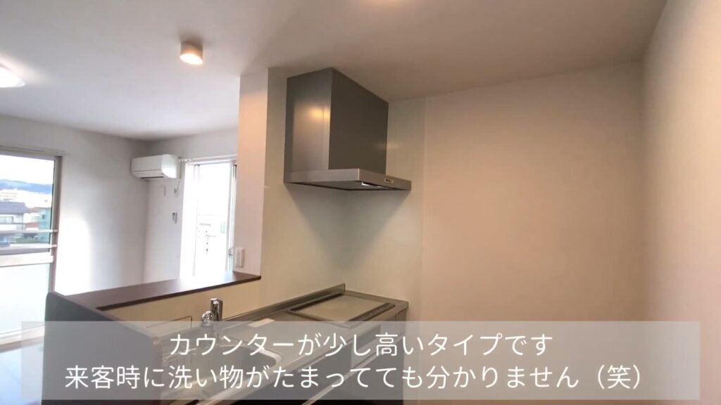 1LDKのキッチン全景