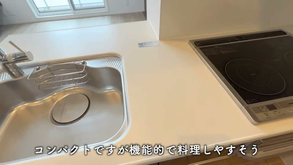1LDKのシンクとIH