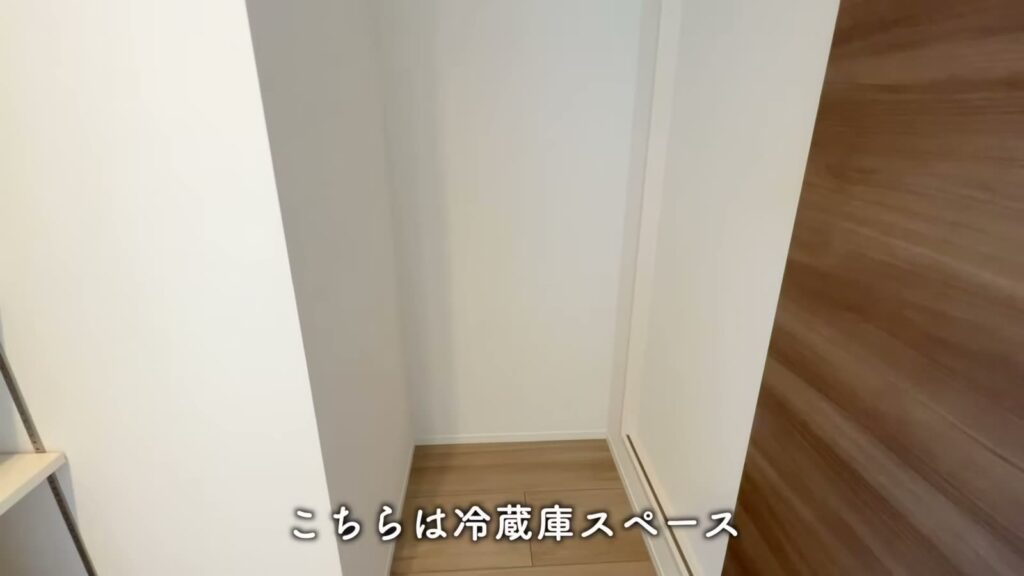1LDKの冷蔵庫スペース