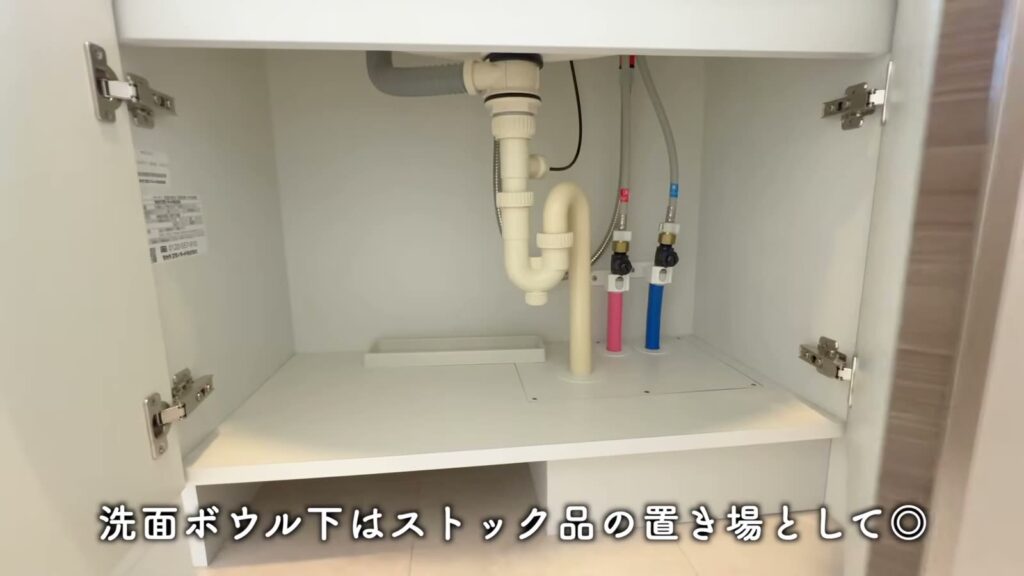 1LDKの洗面台の下
