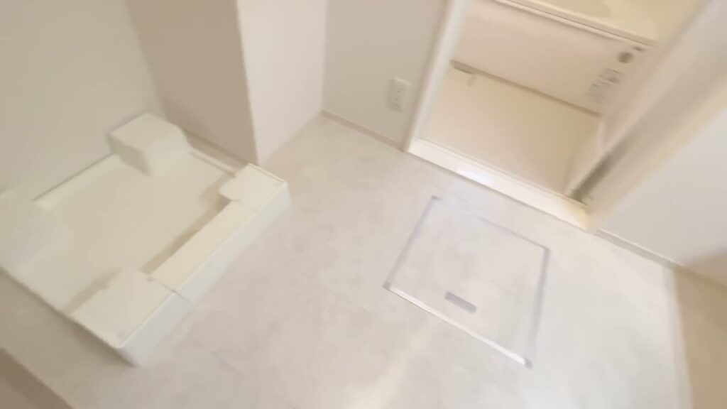 広島県の賃貸アパート 1LDKの洗濯機置き場