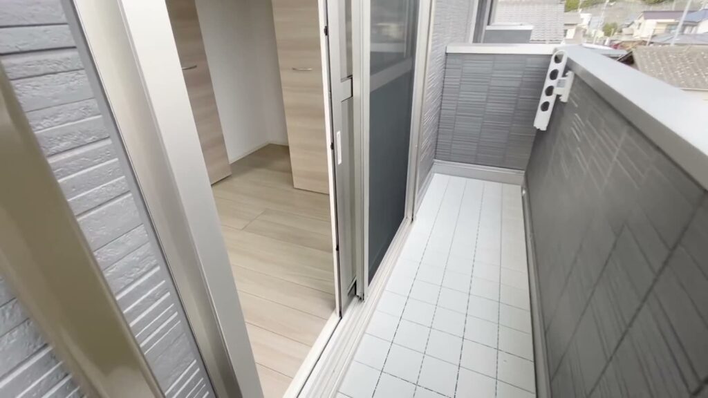 広島県の賃貸アパート 1LDKのバルコニーの眺め
