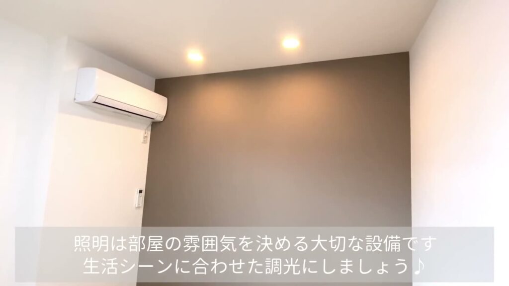 D-room内山 1LDKのダウンライト