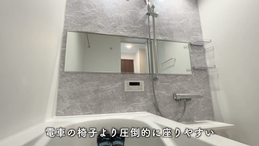 2LDKのシャワーと鏡