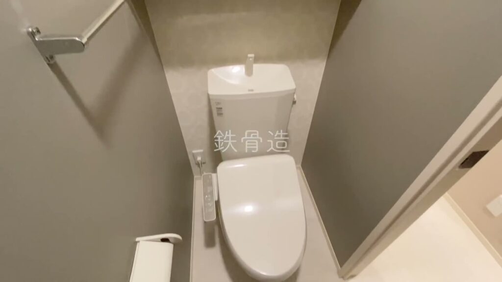広島県の1R賃貸アパート 1Rの便器まわり
