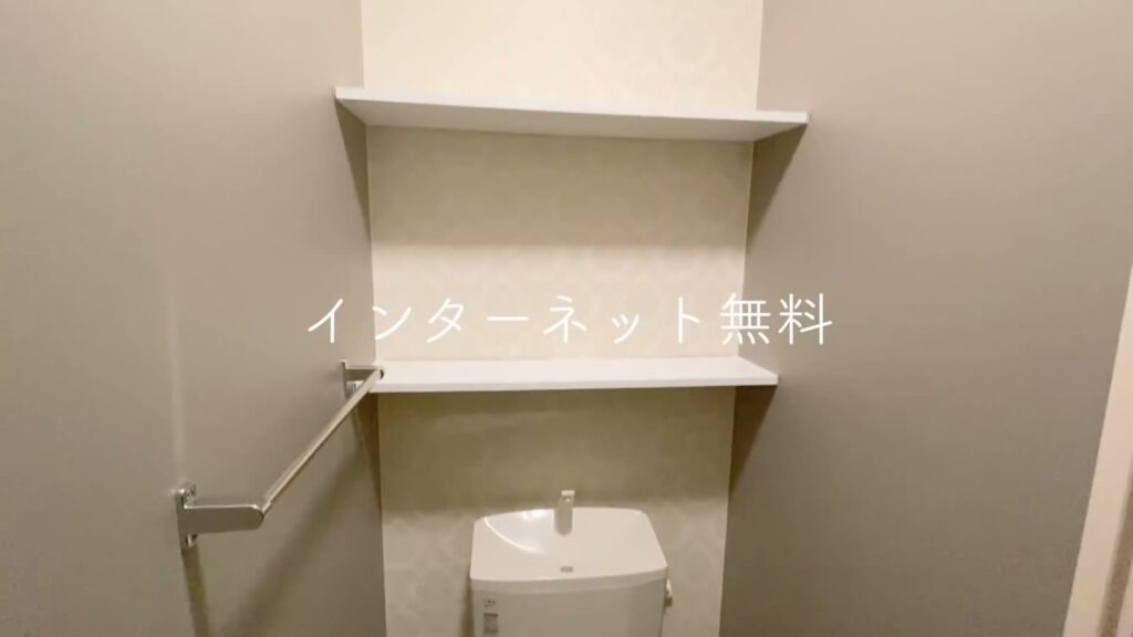広島県の1R賃貸アパート 1Rのトイレの棚