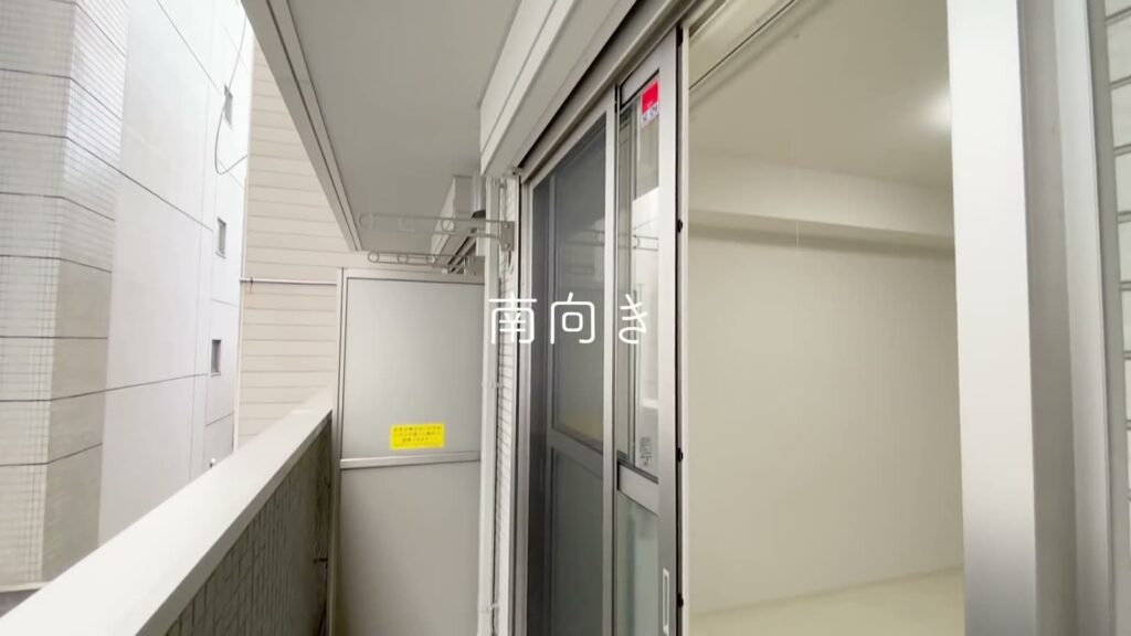 広島県の1R賃貸アパート 1Rの南向きのバルコニー