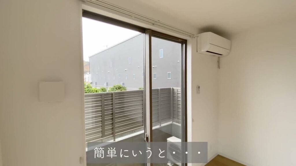 広島県の1LDK 1LDKの南東向きの窓