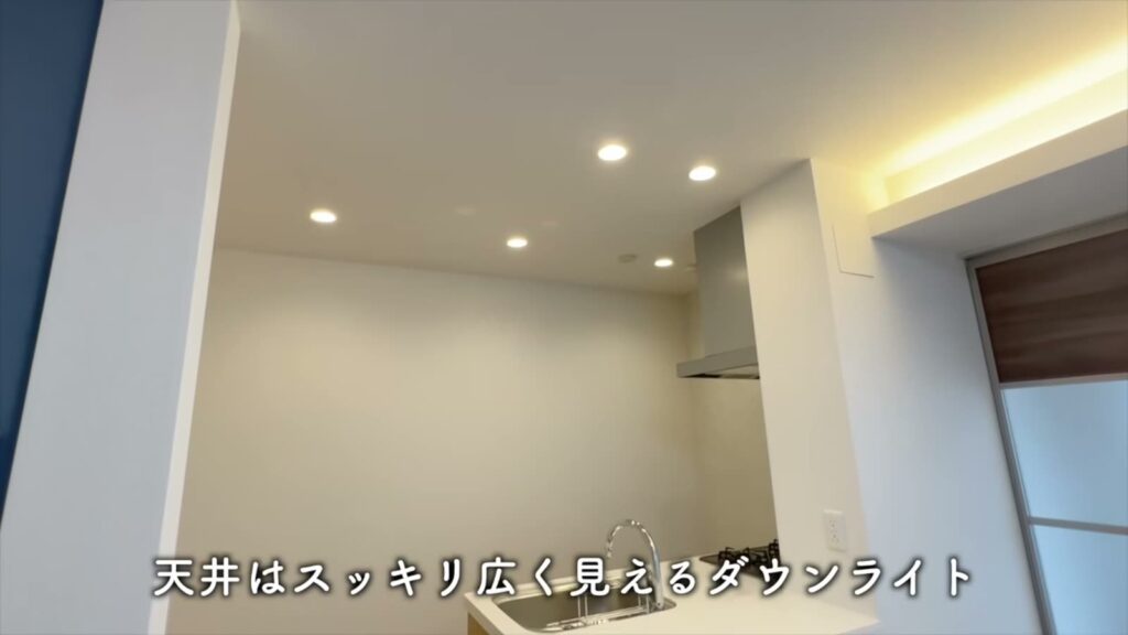 1LDKのダウンライト