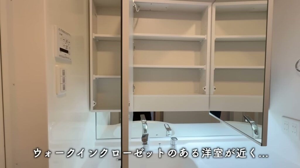 広島市南区東霞町の1LDK 1LDKの鏡の裏