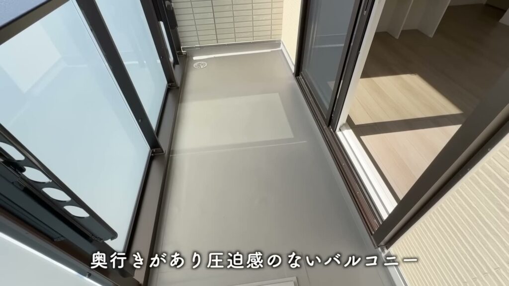 広島市南区東霞町の1LDK 1LDKのバルコニー