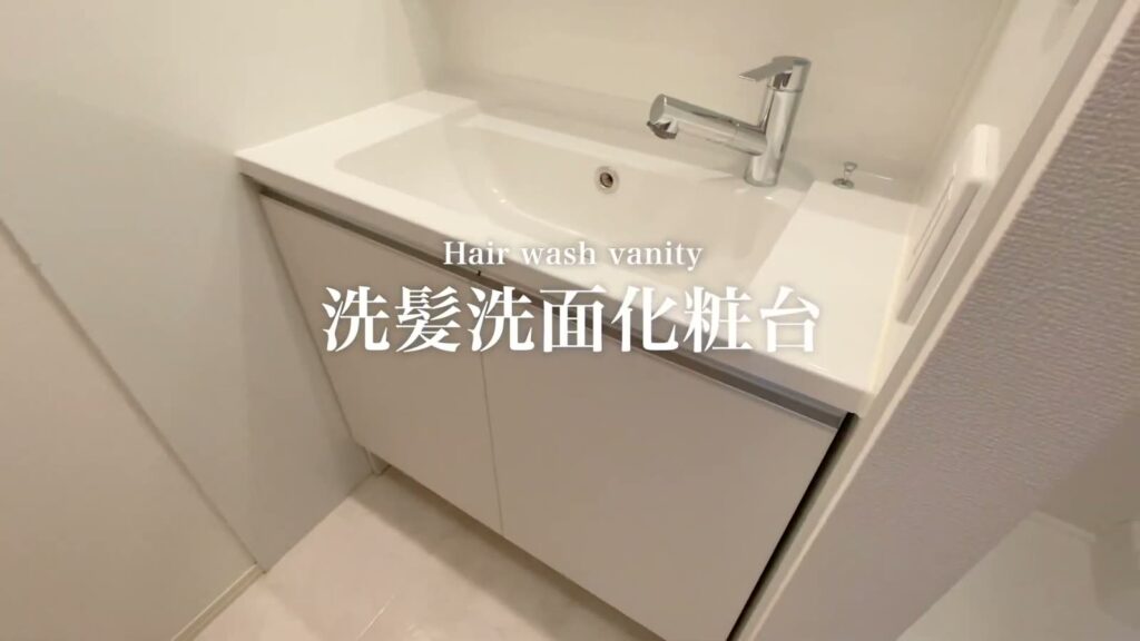 1LDKの洗髪洗面化粧台