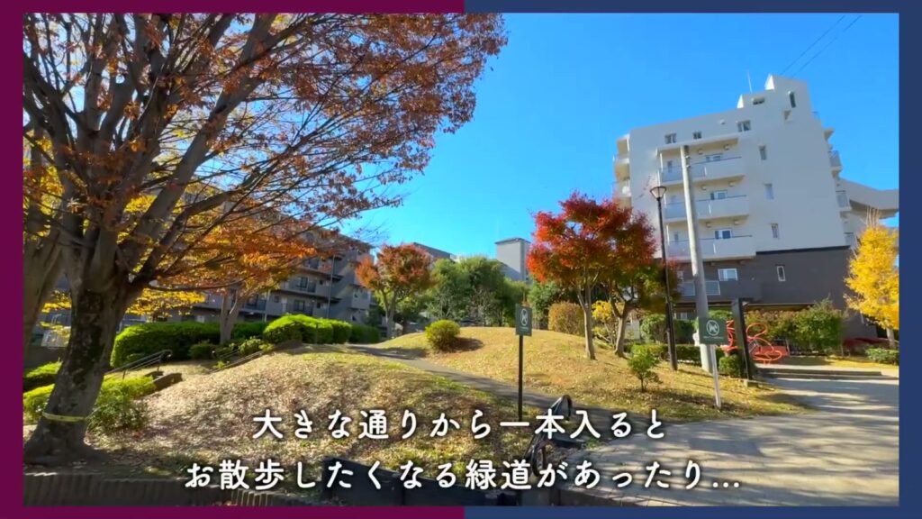 アルビス前原 2DKの緑道