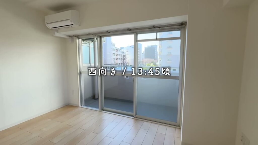 青戸第一 2LDKの西側の窓