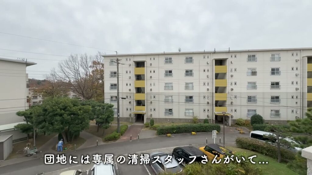 金杉台団地 3DKの住棟の眺め