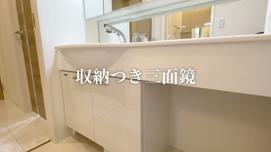 東広島市の1LDK 1LDKの収納つき三面鏡