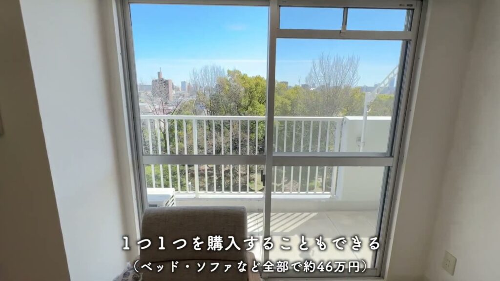 アーバニア志賀公園 2LDKの掃き出し窓