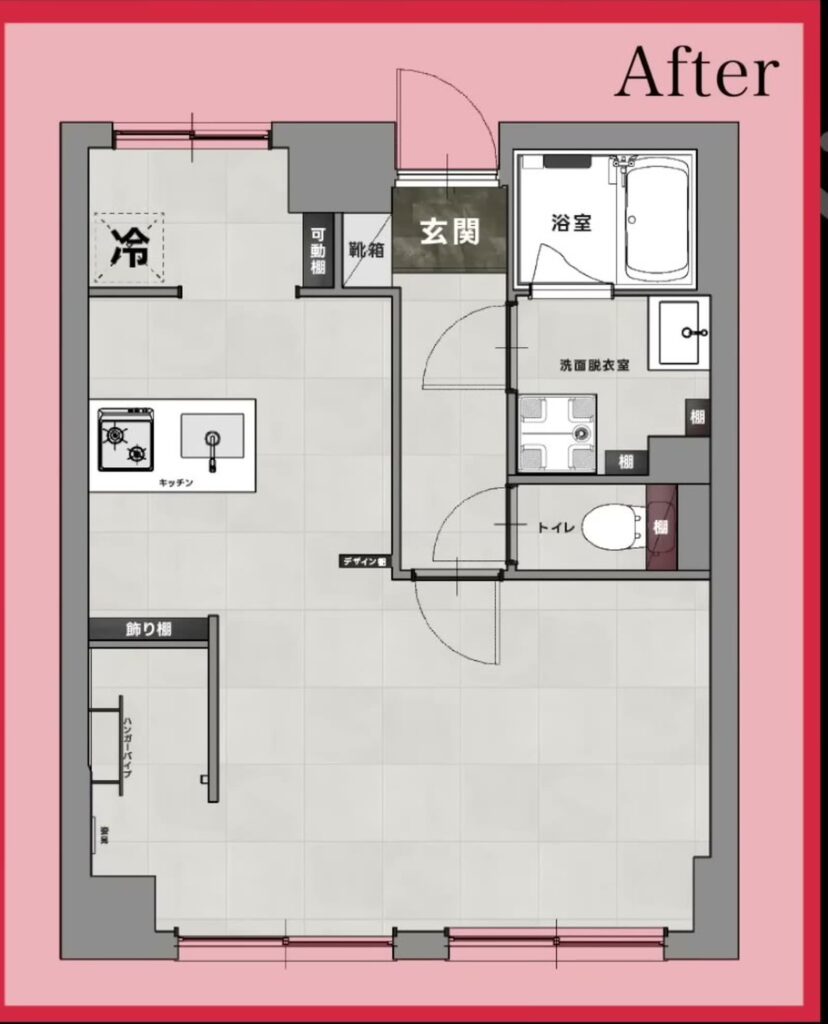 豊中市西泉丘のワンルーム 1Rの間取り図