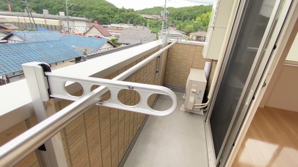 1LDKのバルコニー