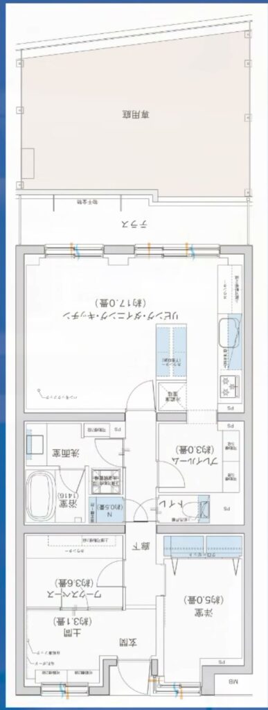 プライムフィット横浜富岡 1LDKの間取り図